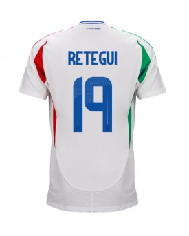 Italia Mateo Retegui #19 Maglia Gara Trasferta Repliche Europei 2024